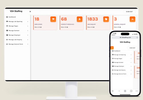 Web Design Package Example: Application Tracking & Job Portal