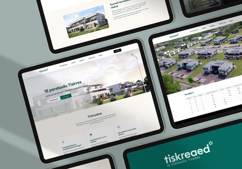 Web Design Package Example: Tiskreaed website and designs