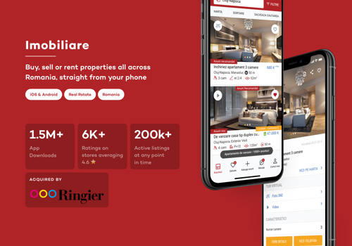 Mobile App Development Package Example: Imobiliare
