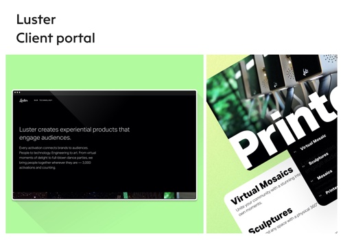 Web Development Package Example: Luster - Client Portal