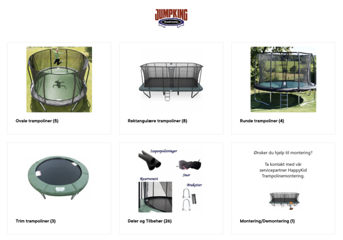 E-Commerce Development Package Example: JumpKing Trampoliner