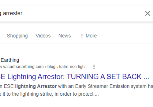 Search Engine Optimization Package Example: Vasudha – Gel Earthing Electrode