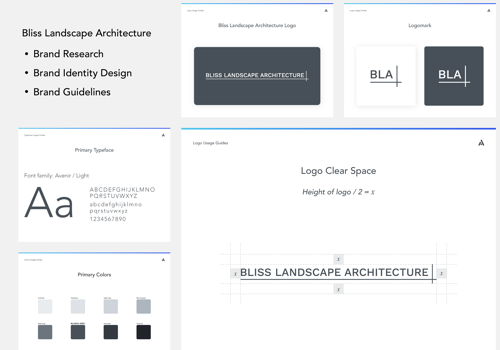 Branding Package Example: Bliss Landscape Architecture - Branding