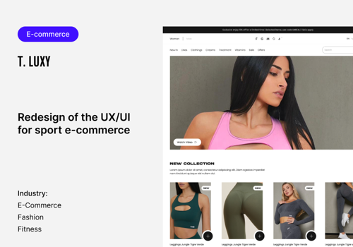 UX/UI Design Package Example: Redesign of the UX/UI for sport e-commerce