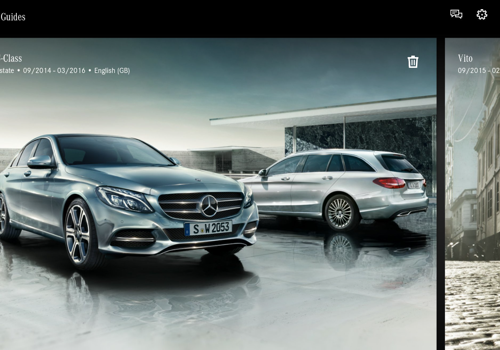 Mobile App Development Package Example: Mercedes-Benz Guides Mobile App