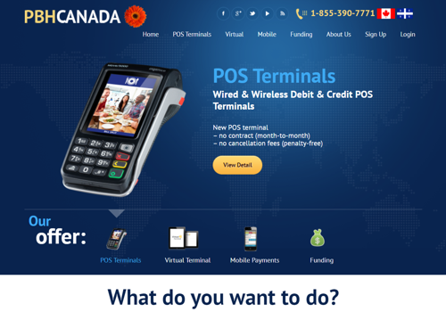 Web Development Package Example: PBH Canada