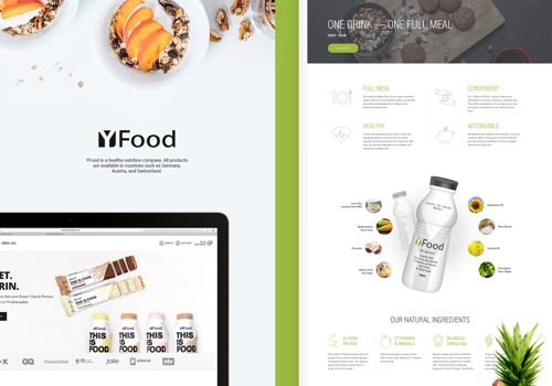 E-Commerce Development Package Example: E-Commerce - health nutrition - YFood