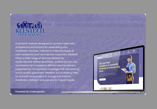 Web Design Package Example: Development of Kelstech: