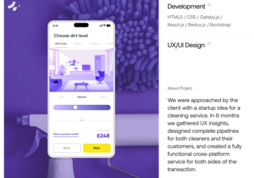 UX/UI Design Package Example: UX/UI Design & Development | eMop