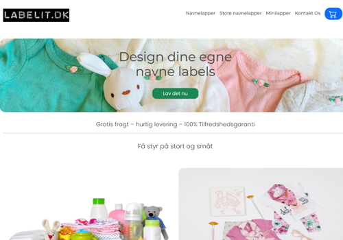 Web Design Package Example: Label it Mini Etiketter