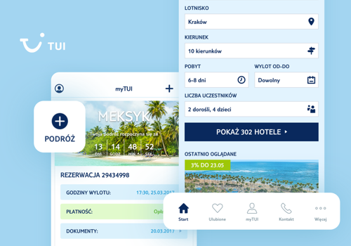 Mobile App Development Package Example: TUI - travel management app for TUI customers