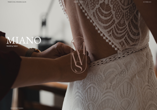 Web Design Package Example: Website for a wedding salon