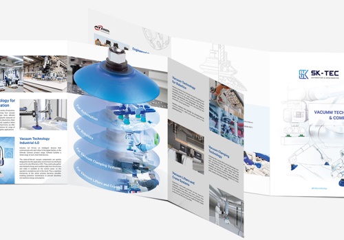Graphic Design Package Example: Product and Solution Brochure Design for SK-Tec