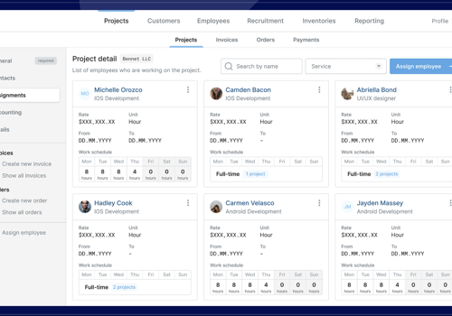 UX/UI Design Package Example: SolidERP