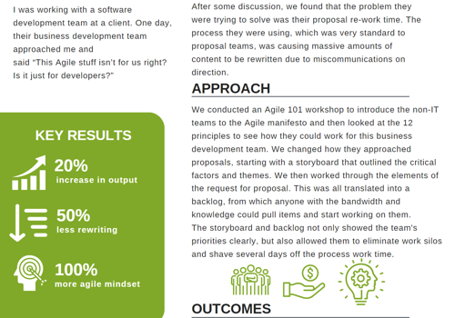 Business Consulting Package Example: Agile Isn't Just for IT