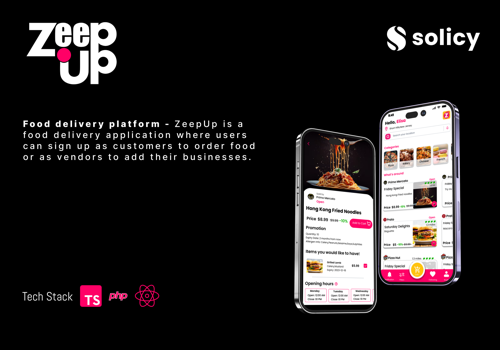Mobile App Development Package Example: Zeepup: Food delivery platform