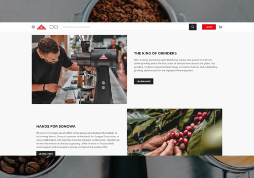 E-Commerce Development Package Example: Mahlkönig - A Coffee Grinder Manufacturer