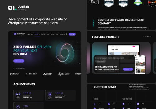 Custom Software Development Package Example: Development of a Corporate Website