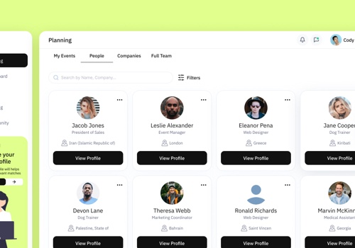 Web Development Package Example: Online Platform Linking Event and Catering Pros
