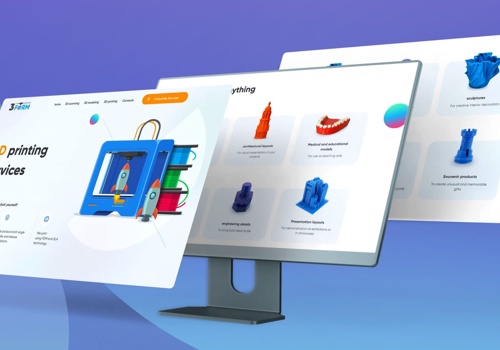 UX/UI Design Package Example: 3D Printing Service Website on WordPress