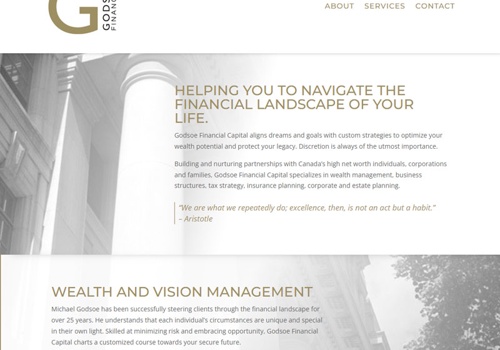 Web Design Package Example: Godsoe Financial Design