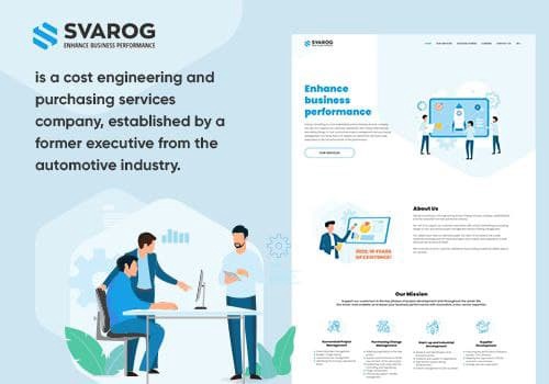 Web Design Package Example: Svarog Consulting