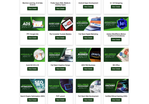 Web Development Package Example: Hunarmand Kamyab Jawan Program