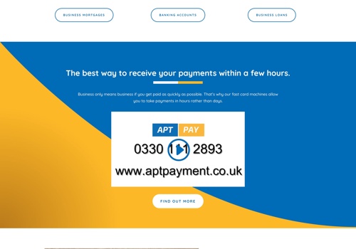 Web Design Package Example: B2B website design for Apt Pay