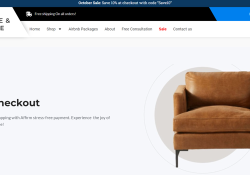 Social Media Marketing Package Example: Ecommerce Furniture Web Development