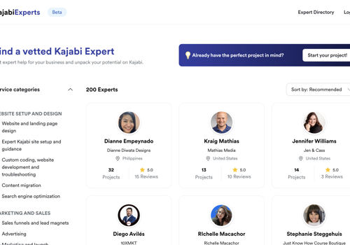 Custom Software Development Package Example: Kajabi Experts