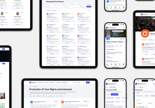 Web Development Package Example: StartDrive - logistics international lrecruiting
