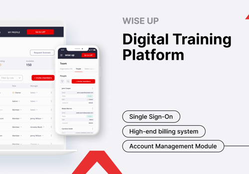 UX/UI Design Package Example: Wise Up: Digital Training Platform