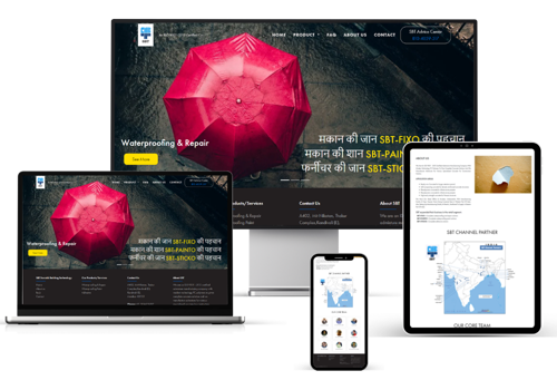 Web Design Package Example: Construction Solutions with SBT Admixture