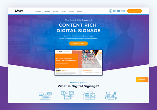 Web Development Package Example: M-Vix website