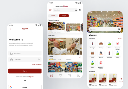 UX/UI Design Package Example: Grocer Food Delivery