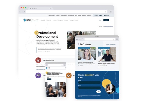 Web Design Package Example: SAC Website Redesign
