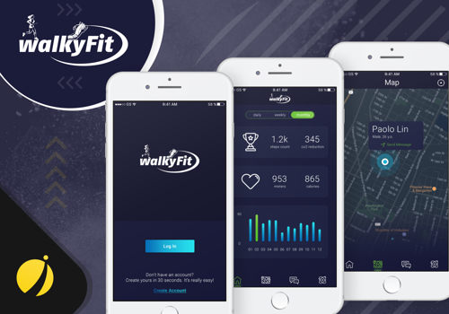 Mobile App Development Package Example: Walkyfit - get cryptocurrency while jogging
