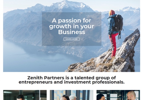 Web Design Package Example: Zenith Partners