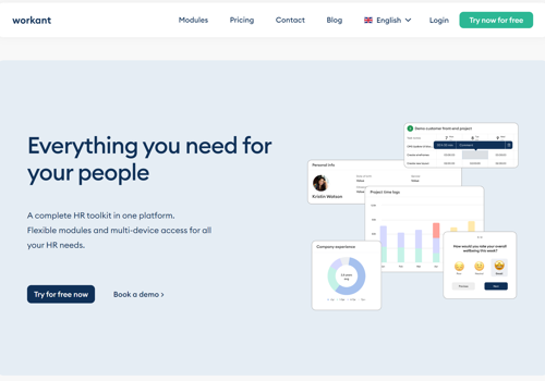 Web Development Package Example: Website for - Workant