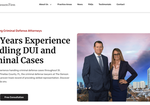 Web Design Package Example: The Denson Firm