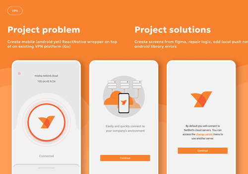 UX/UI Design Package Example: Create ReactNative wrapper on top of VPN