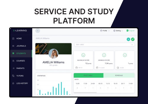 Web Design Package Example: Service & study platform
