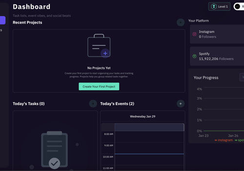 Web Development Package Example: Artist Evolve