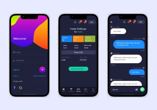 UX/UI Design Package Example: GamerCord - Mobile app development