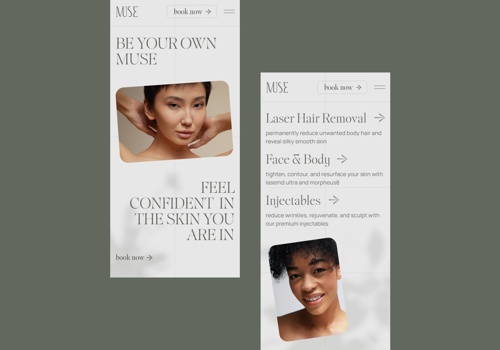 Web Design Package Example: website for Muse
