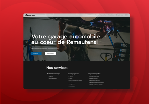 Web Development Package Example: Website for a local business in Switzerland