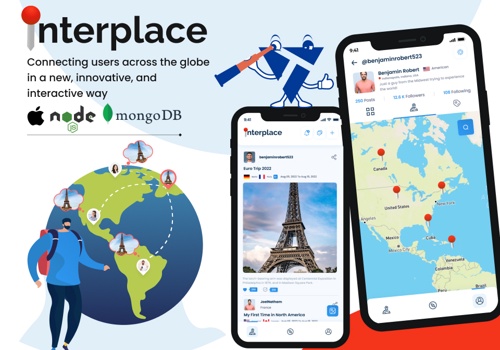 UX/UI Design Package Example: Interplace - A Travel Community iOS App