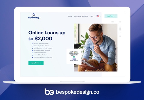 Web Design Package Example: Online Personal Loans - American website