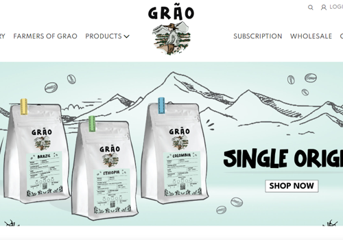 Web Design Package Example: GRAO COFFEE ROASTING