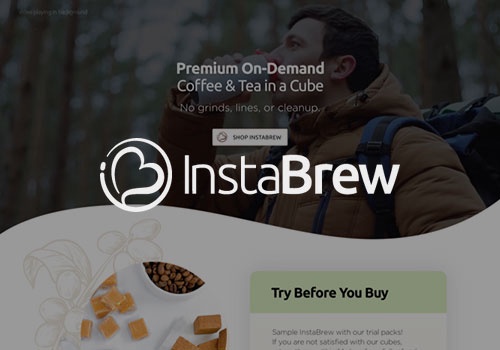 E-Commerce Development Package Example: InstaBrew - Website Design & Product Messaging
